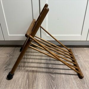 Vintage Solid Wood Footstool Gout Leg Elevating Stool Mcm Mid Century